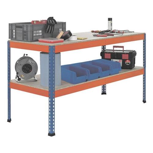 SCHULTE Lagertechnik Werkbank »18000-A7« 184,1 x 62,1 cm blau, 184.1x99x62.1 cm