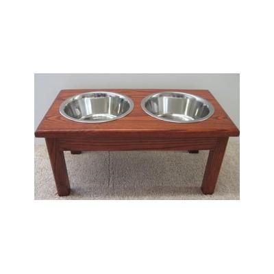 Classic Pet Beds Elevated Double Bowl Dog & Cat Diner, Cherry, 8-cup