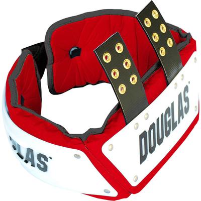 Douglas Custom Pro Football Adjustable Rib Protector Combo - 4 inch Red/Black