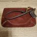 Coach Bags | Coach Burgundy Suede Wristlet | Color: Brown/Red | Size: Os