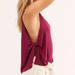 Free People Tops | Free People Watch Me Go Side Tie Cami Tank Top Xs | Color: Red | Size: Xs