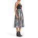 Free People Dresses | Free People Metallic Piper Pleated Dress | Color: Black/Gray | Size: Xs