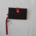 Coach Accessories | Coach Signature Phone Clutch | Color: Brown/Red | Size: 6" L 3 1/2 " H 1/2 " W