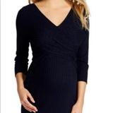 Jessica Simpson Dresses | Jessica Simpson Baby Maternity Faux Wrap Dress | Color: Blue | Size: Xlm