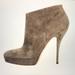 Gucci Shoes | Gucci- Suede Platform Booties | Color: Gray/Tan | Size: 11