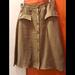 Anthropologie Skirts | Baraschi Anthropologie Metallic Khaki A-Line Skirt | Color: Tan | Size: 6