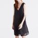 Madewell Dresses | Madewell Sparkle Sheer Silk Shift Dress | Color: Black/Silver | Size: 00