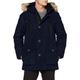 TOM TAILOR Herren Lange Winterjacke mit Fellkragen 1020701, 10668 - Sky Captain Blue, XL