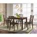 Gracie Oaks Gapland 5 Piece 48" Solid Wood Lattice Back Dining Set Wood in Brown | Wayfair 2F2800A7A1C6405298E6DDDF58249812