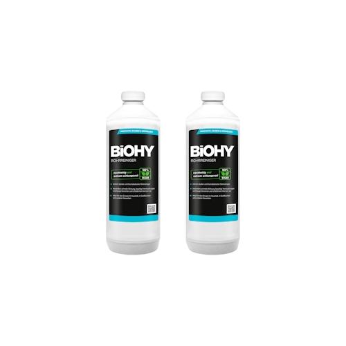 BiOHY Rohrreiniger (2x1l Flasche) | EXTRA STARK | Flüssiger, hochkonzentrierter Abflussreiniger | Geruchsneutral | Für alle Verstopfungen