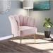 Barrel Chair - Willa Arlo™ Interiors Ulysses 29" Wide Barrel Chair Velvet/Fabric in Pink | 29.5 H x 29 W x 29 D in | Wayfair