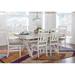 Kelly Clarkson Home Gigi 7- Piece Wood & Trestle Dining Set Wood/Upholstered in White | Wayfair C21C74E636334812A07AE71C28EFA45D
