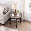 17 Stories Patriot End Table w/ Storage Wood in Gray | 22.4 H x 23.6 W x 23.6 D in | Wayfair 1FF05EF47D01433D894F7263A2C2A0E8