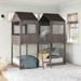 Calabasas Full Over Full Solid Wood Standard Bunk Bed by Sand & Stable™ Baby & Kids in Gray | 85.5 H x 56.2 W x 78.7 D in | Wayfair