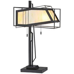 Lite Source Rodney Antique Black Tiffany-Style Glass Table Lamp