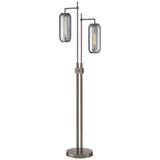 Lite Source Hagen 64" Gunmetal 2-Light Industrial Modern Floor Lamp