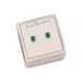 Belk Boxed Emerald Crystal Stone Earrings, Silver