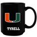 Black Miami Hurricanes 15oz. Personalized Mug