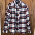American Eagle Outfitters Shirts | American Eagle Outfitters Plaid Long Sleeve Button Down Classic Fit Shirt Size M | Color: Black/Blue | Size: M