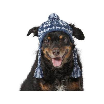 Frisco Fair Isle Dog & Cat Knitted Hat, Navy, X-Small/Small