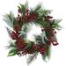 Kurt Adler Leave 23" Polyvinyl Chloride (PVC) Wreath Traditional Faux in Green/Red | 20 H x 23 W x 9 D in | Wayfair H4122