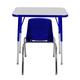 Factory Direct Partners T-Mold Laminate Adjustable Height Desk & Chair Set Laminate/Metal | Wayfair 12893-GYBL