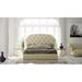 Hispania Home London Tufted Standard Bed Upholstered/Velvet in Black | 61 H x 85 W x 83 D in | Wayfair BEDOR150-KHG