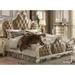 Andrew Home Studio Pistis Tufted Standard Bed Wood and Upholstered/ in Brown/White | 78 H x 74 W x 85 D in | Wayfair GFA26JL897EK-R3DF
