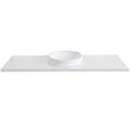 Bellaterra Home 61" Single Bathroom Vanity Top w/ Sink Ceramic/Quartz/Stone in Gray/White | 1.2 H x 61 W x 22 D in | Wayfair 430003-61-WERD