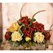 Floral Home Decor Mixed Centerpiece in Decorative Vase Faux Silk in Red/Yellow | 22 H x 25 W x 15 D in | Wayfair AR341