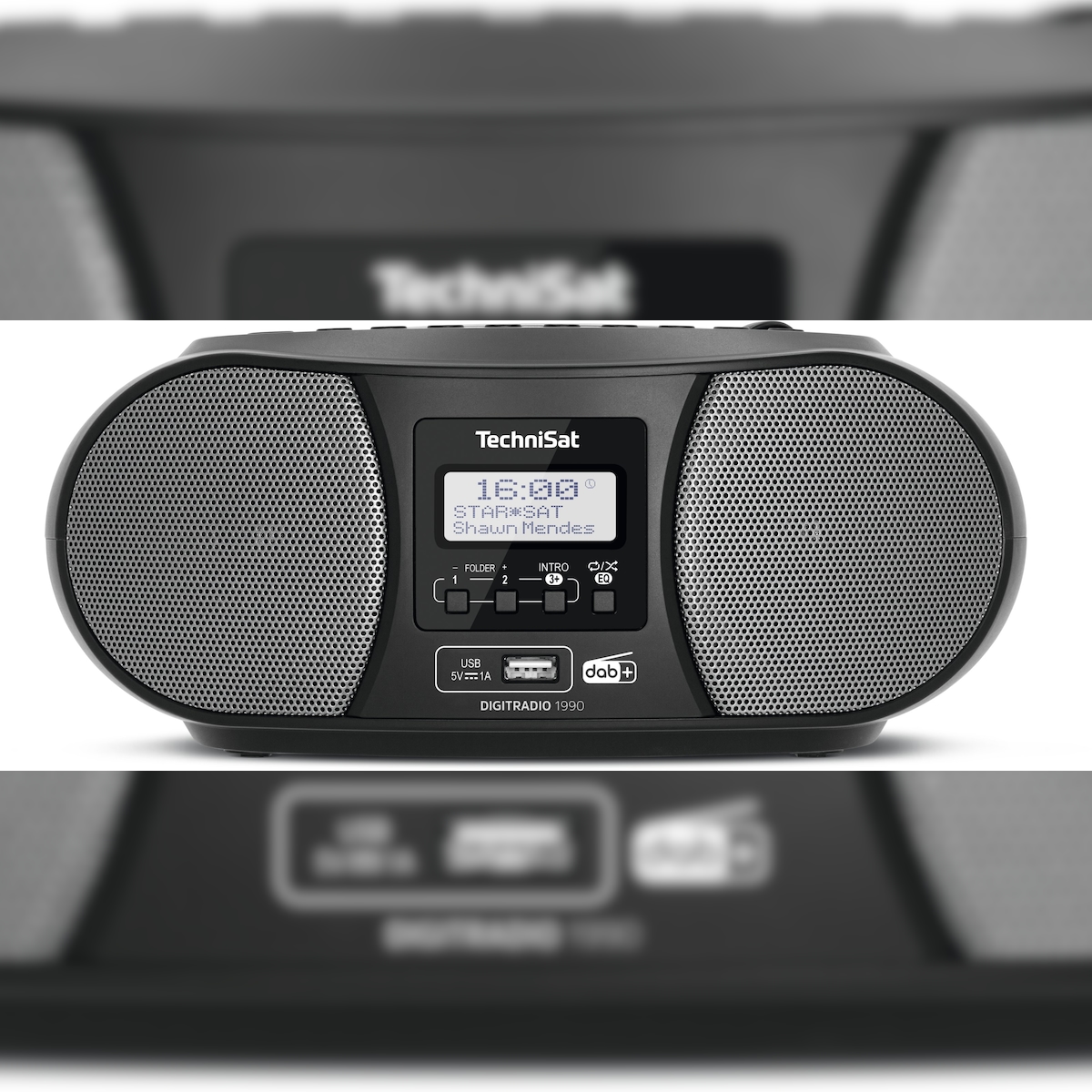 TechniSat Digitradio 1990 Tragbar Analog & Digital Schwarz, Grau