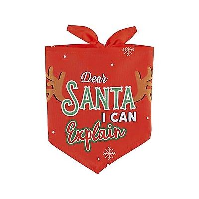 Frisco Dear Santa I Can Explain Dog & Cat Bandana, X-Small/Small