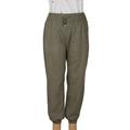 Casual Sage,'Sage Enzyme Wash Cotton Twill Joggers with Drawstring Waist'