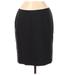 Anne Klein Casual Pencil Skirt Knee Length: Black Solid Bottoms - Women's Size 6