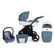 Stroller 3in1 2in1 Isofix pram Set + Accessories Color Selection Rotax Black by ChillyKids Blue Flori 04 2in1 Without Baby seat