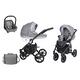 Stroller 3in1 2in1 Isofix pram Set + Accessories Color Selection Mila Black by ChillyKids Silver Unique 012 2in1 Without Baby seat