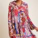 Anthropologie Dresses | Anthropologie Arabella Patchwork Tunic Dress Xs | Color: Purple/Red | Size: Xs