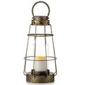 NUPTIO Decorative Lantern Large Hanging Hurricane Pillar Candle Holders for Tabletop Display, Vintage Distressed Candle Lantern with Glass for Home Decor Wedding Party Patio Centerpiece