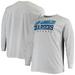 Men's Fanatics Branded Heathered Gray Los Angeles Chargers Big & Tall Practice Long Sleeve T-Shirt