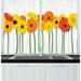 East Urban Home Gerber Daisy 2 Piece Kitchen Curtain Set Polyester | 39 H x 55 W x 2.5 D in | Wayfair 2B7874CABC2C46D0B36B607C6C749DFF