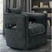 Barrel Chair - Joss & Main Jolia 76.2Cm Wide Velvet Swivel Barrel Chair Velvet in Black | 31.5 H x 30 W x 29.5 D in | Wayfair