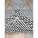 Black 24 x 0.25 in Area Rug - Dakota Fields Geometric Handmade Kilim Wool Area Rug Wool | 24 W x 0.25 D in | Wayfair