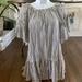 Zara Dresses | Grey And White Striped Off-The-Shoulder Dress | Color: Gray/White | Size: S