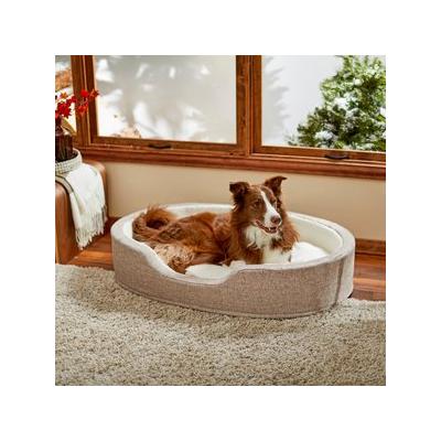 Frisco Bolster Cat & Dog Bed, Brown, X-Large