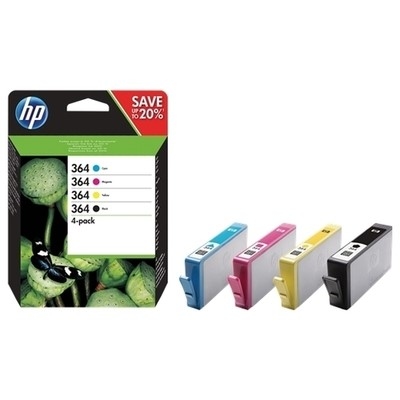 HP N9J73AE Original HP Tintenpatrone MultiPack Bk,C,M,Y (N9J73AE,364,NO364) Image