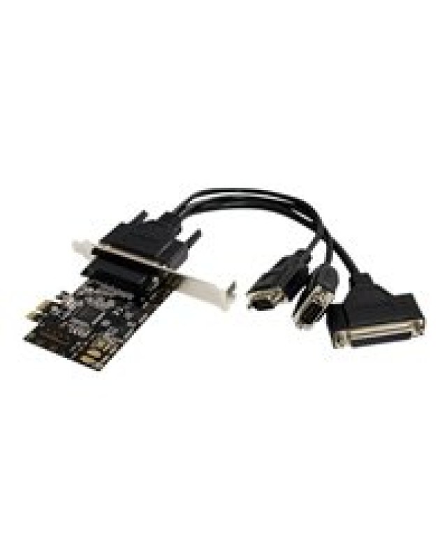 StarTech.com 2S1P PCI Express Schnittstellenkarte PCIe Seriell / Parallel Karte mit Breakout Kabel Adapter Image