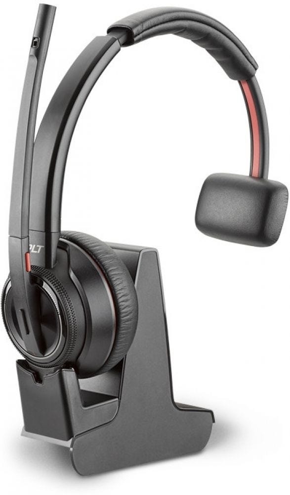 Poly Plantronics Savi 8200 Series W8210 Headset On-Ear DECT 6.0 / Bluetooth kabellos aktive Rauschunterdrückung