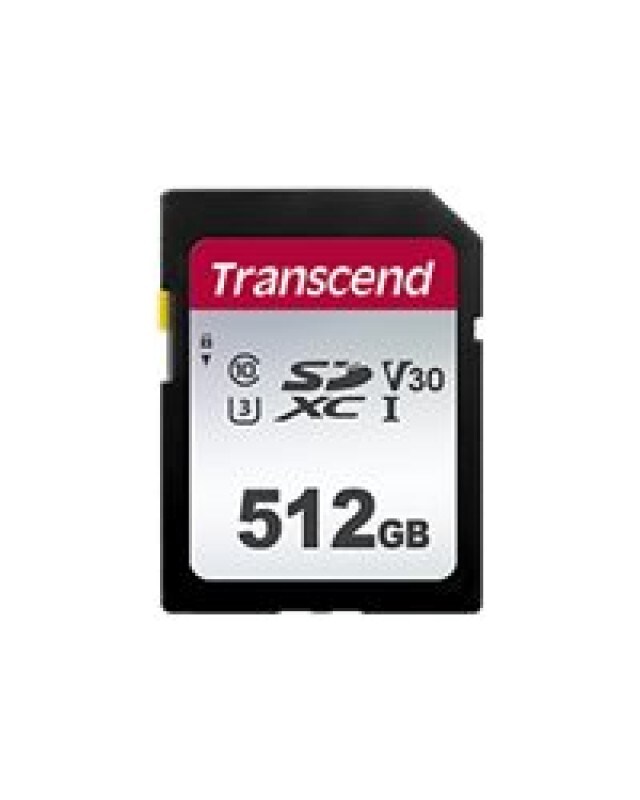 Transcend 300S Flash-Speicherkarte 512 GB Video Class V30 / UHS-I U3 / Class10 SDXC Image