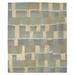 White 36 x 1 in Area Rug - Tufenkian Eva H Geometric Hand Knotted Wool/Silk Blue/Green Area Rug Silk/Wool | 36 W x 1 D in | Wayfair 804.T296...0305