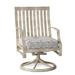 Woodard Seal Cove Swivel Patio Dining Chair w/ Cushion in Gray | 37.75 H x 24 W x 26.5 D in | Wayfair 1X0472-70-27Y